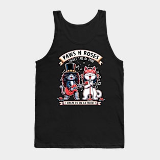 Meow Metal Madness Cat Gun N' Rose Shirt Tank Top